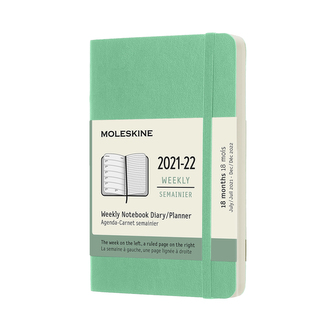Moleskine Plánovací zápisník 2021-2022 měkký zelený S