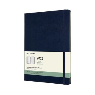 Moleskine Plánovací zápisník 2022 tvrdý modrý XL