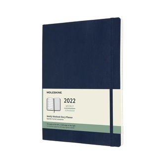 Moleskine Plánovací zápisník 2022 měkký modrý XL