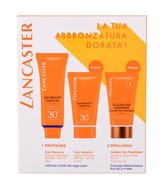 Lancaster Sun Beauty opalovací krém na obličej Sun Beauty Sublime Tan Velvet Cream SPF30 50 ml + opalovací mléko na tělo Sun Beauty Sublime Tan Velvet Milk SPF30 50 ml + tělové mléko prodlužující opálení Golden Tan Maximizer After Sun Lotion 50 ml