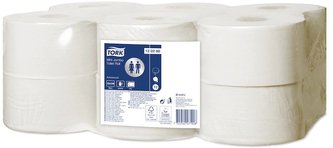 120280 Toaletní papír "Advanced mini jumbo", bílý, systém T2, 2vrstvý, průměr 19 cm, TORK