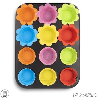 Forma na pečení 12 MUFFINŮ s košíčky