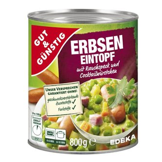 GG Hráškový eintopf s koktejlovou klobásou 800g