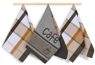 Kuchyňské utěrky - kávička - 50x70 cm