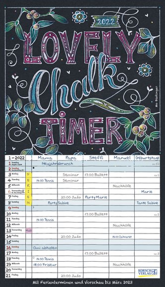 Lovely Chalk Timer 2022