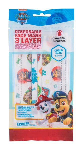 Nickelodeon Paw Patrol Rouška a respirátor 3 ks pro děti