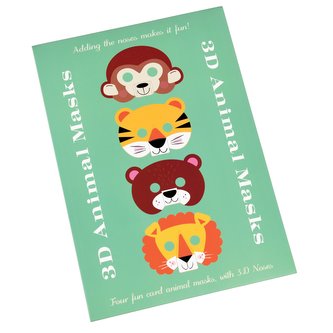 Rex London 3D papírové masky v motivech zvířátek 4ks