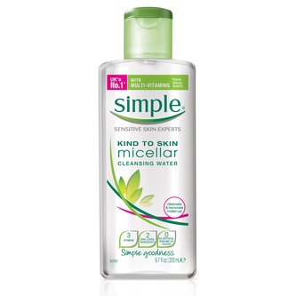 SIMPLE pleťová čistící micelární voda s multivitamíny 200ml
