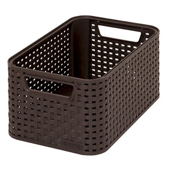 Košík, umělý ratan, čokoládově hnědá, 7 l, CURVER 205824