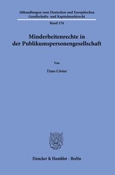 Minderheitenrechte in der Publikumspersonengesellschaft.