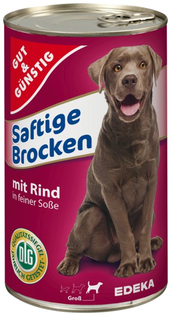 GG Hovězí kostky ve šťávě pro psy 1240g