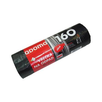 Silné pytle na odpad černé 160 litrů LDPE 10ks