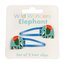 Rex London sponky do vlasů s motivem Elephant 2ks