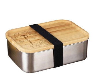 Tropikalia Nerezový lunch box s dřevěným víkem Tropikalia Nerezový lunch box s dřevěným víkem