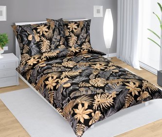 Povlečení bavlněné - monstera - 140x200, 70x90