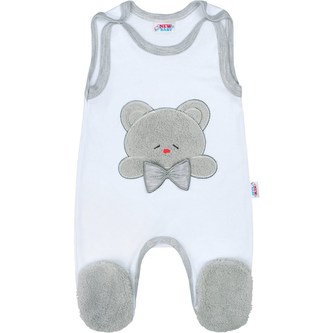 Luxusní kojenecké dupačky New Baby Honey Bear s 3D aplikací - velikost 56 (0-3m)