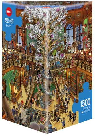 Puzzle 1500 Biblioteka ( Puzzle+plakat), Oesterle