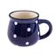 Keramický hrneček s puntíky - modrý 75 ml