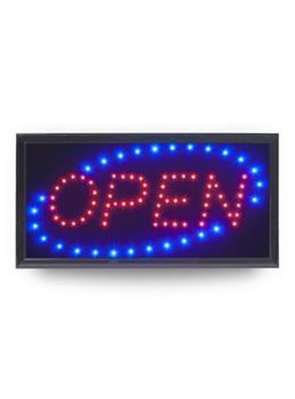 LED tabule Securit LED SIGNS \"OPEN\" s plastovým rámem