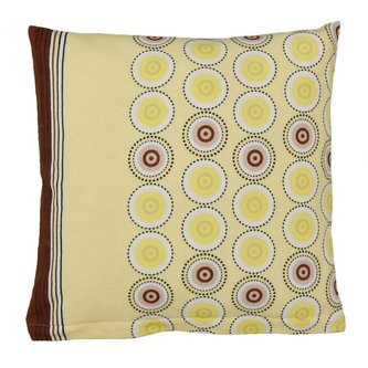 Povláček flanelový - béžová kola - 40x40cm