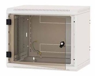 Rack Triton 19\" jednodílný 6U/600mm prosklené dveře, šedý