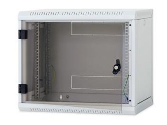 Rack Triton 19\" jednodílný 09U/500mm prosklené dveře, odnímatelné bočnice, šedý