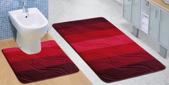 SADA ELLI 60x100 + 60x50 cm - bordové vlny