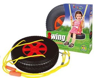 Hračka G21 Houpačka pneumatika kulatá černo-červená