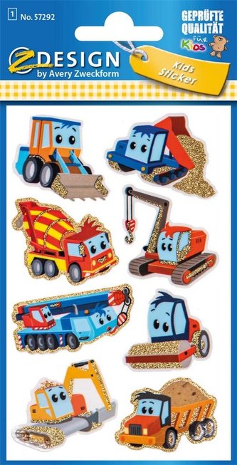 Naklejki brokatowe - Plac budowy