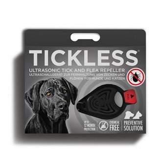 Ultrazvukový repelent TickLess Pet proti klíšťatům, černý Ultrazvukový repelent TickLess Pet proti klíšťatům, černý