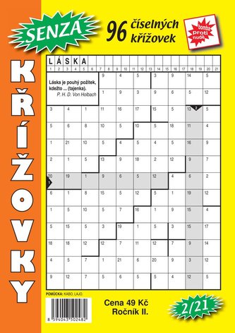 Senza číselné křížovky 2/2021