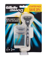 Gillette Mach3 holicí strojek s jednou hlavicí Mach3 1 ks + náhradní hlavice Mach3 2 ks