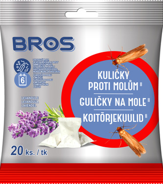 Kuličky proti šatním molům BROS 20ks