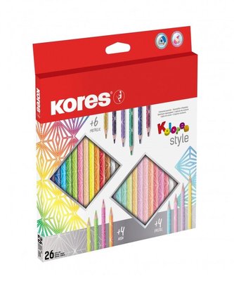 Kores Style trojhranné pastelky 26 barev Kores Style trojhranné pastelky 26 barev