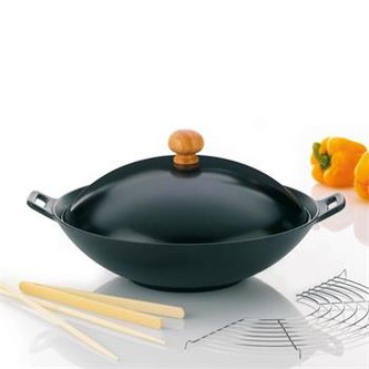 Pánev KELA Wok litinový 36 cm s příslušenstvím 5 ks