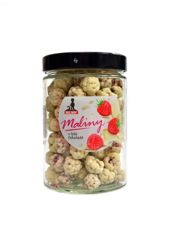 BigBoy - Maliny v bílé čokoládě 160g kamilasikl