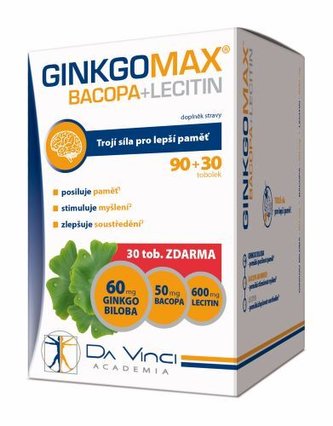 Simply You GinkgoMAX + Bacopa + Lecitin DaVinciAcademia 90+30 tobolek