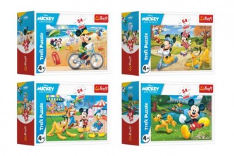 Minipuzzle 54 dílků Mickey Mouse Disney/ Den s přáteli, 4 různé druhy na výběr- cena za 1 KS