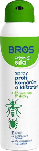 Sprej proti komárům a klíšťatům BROS Zelená Síla 90 ml