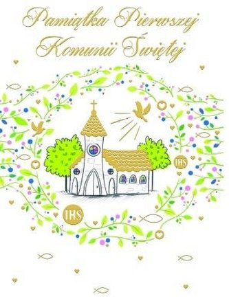 Karnet Komunia z kieszonką Kościół