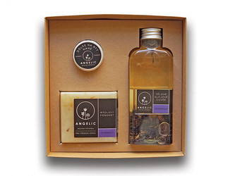 Angelic Dárková krabička Angelic tělové olejové cuvée Levandule
