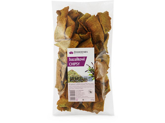 Damodara Bazalkové chipsy 150g Damodara Bazalkové chipsy 150g