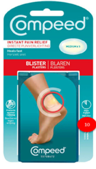 QUIES COMPEED Náplast na puchýře střední 10 ks