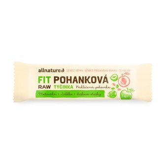 Allnature Bezlepková pohanková tyčinka meruňky, lískové ořechy, jablka 20 x 45 g