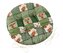 Sedák Adéla prošívaný kulatý - patchwork zelený - průměr 40 cm