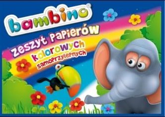 Zeszyt papierów kolorowych samoprzyl. A4 BAMBINO Zeszyt papierów kolorowych samoprzyl. A4 BAMBINO