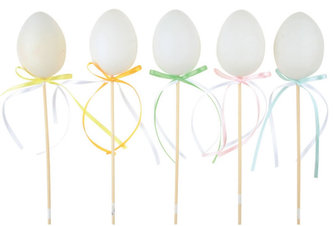Vajíčko plastové k nazdobení - zápich 6cm + špejle