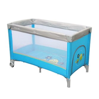 Dětská cestovní postýlka Baby Mix Vrabci světle modrá
