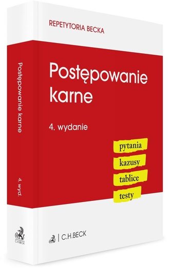 Postępowanie karne. Pytania Kazusy Tablice Testy