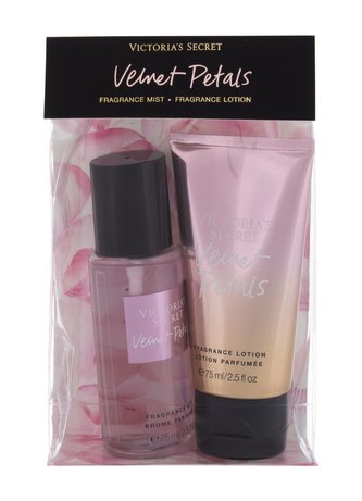 Victoria´s Secret Velvet Petals vyživující tělový spray 75 ml + tělové mléko 75 ml